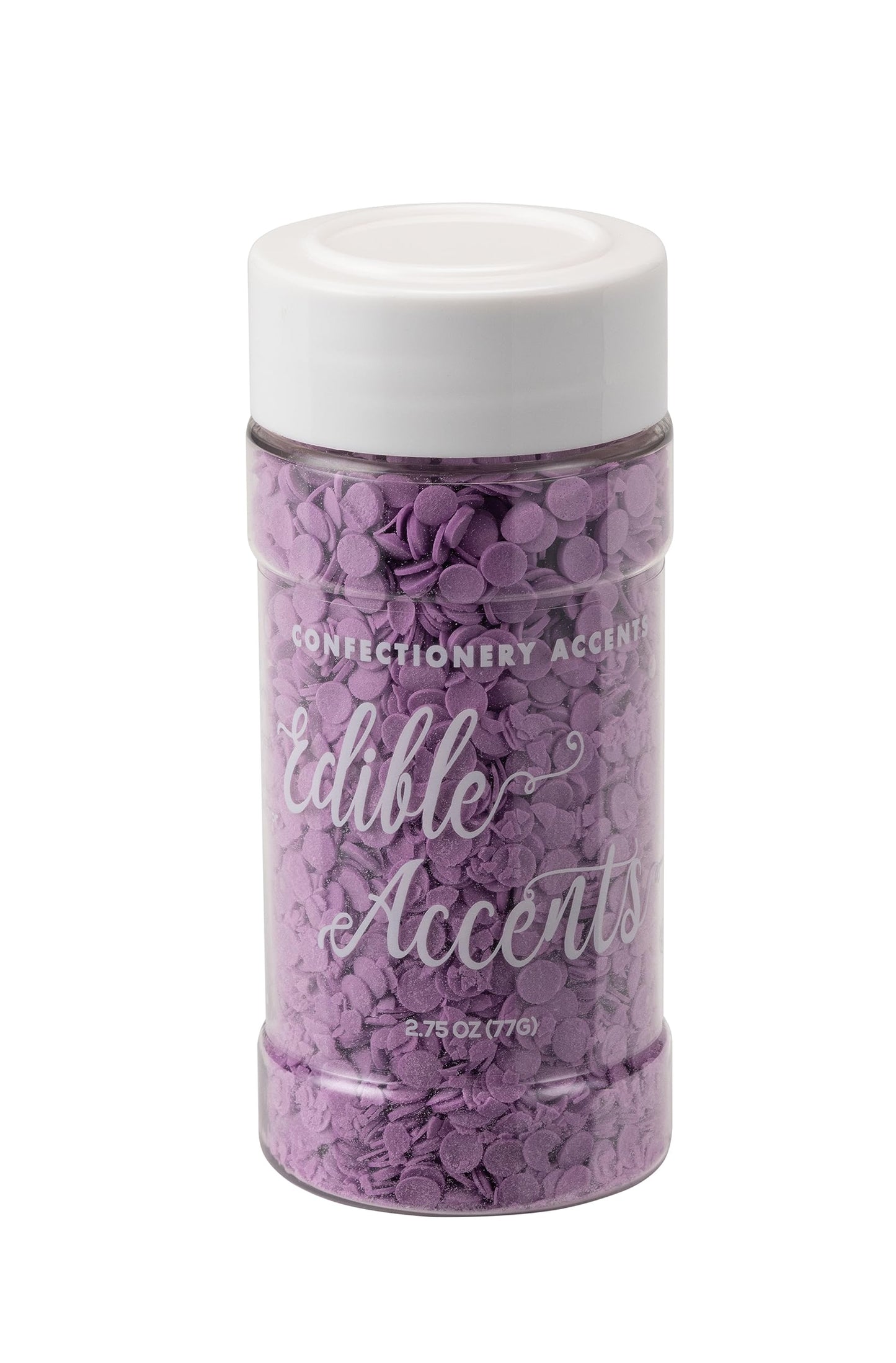 EDIBLE ACCENTS PURPLE SEQUINS - Confectionery Accents, Gluten Free, Egg Free, Nuts Free, Kosher, Fancy Sprinkles Medley Mix, For