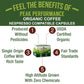 Peak Performance Organic Espresso Coffee Pods - Fair Trade, Low Acid, Medium Roast, 36 Count, Compatible with Nespresso Machines, Green