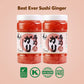 YUHO Pickled Sushi Ginger, Japanese Pink Gari Sushi Ginger Fat Free, Sugar Free, Kosher, BRC, No MSG, Low cal- 2 Jars of 12 oz