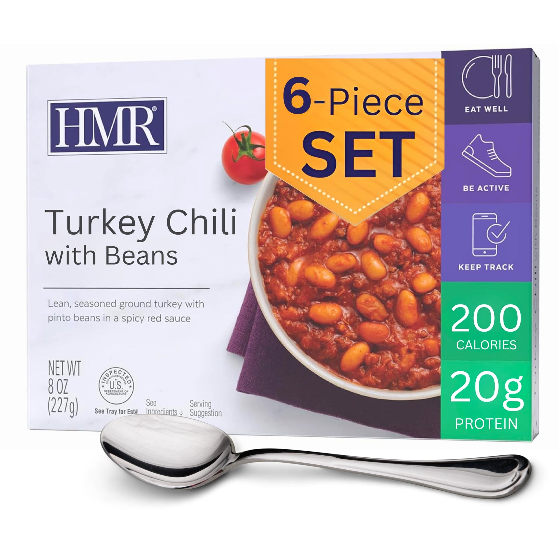 HMR Turkey Chili with Beans Entr  e | Pre-packaged Lunch or Dinner to Support Weight Loss | Ready to Eat | 20g of Protein | Low 