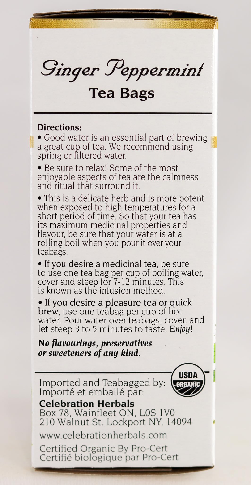 Celebration Herbals Ginger Peppermint Tea - 24 Count (Pack of 1)
