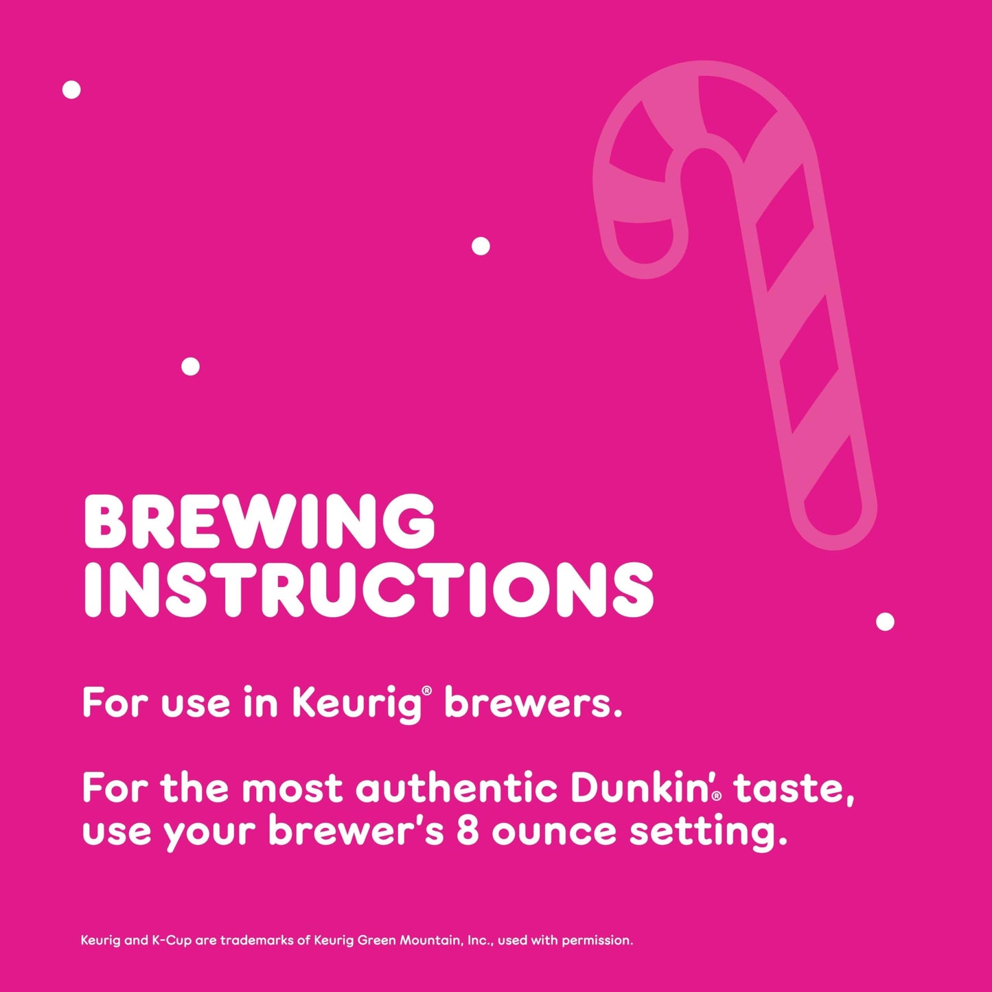 Dunkin White Chocolate Peppermint Artificially Flavored Coffee, Keurig K-Cup Pods, 10 Count Box