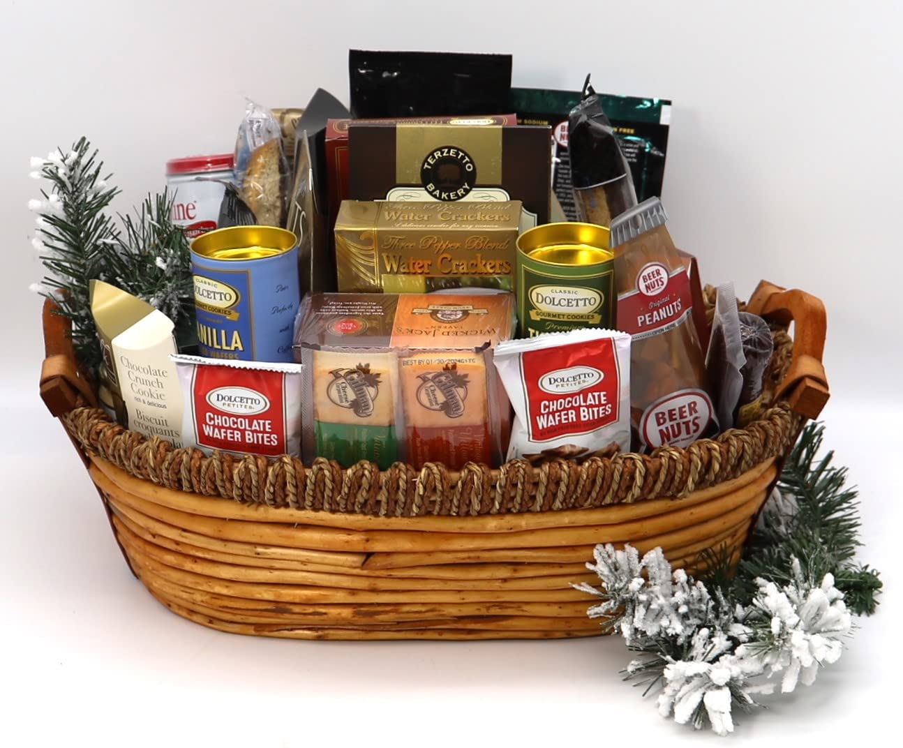 Gift Basket Village - Home For The Holidays XXL Gourmet Gift Basket: Assorted Delicacies Including Cheeses  Nuts  Cookies  and More  Handcrafted in the USA