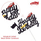 Marwey Race Car Cake Topper - Double-Sided, Paper, 1 Count, Chequered Flag Birthday Party Decorations, Happy Birthday Theme