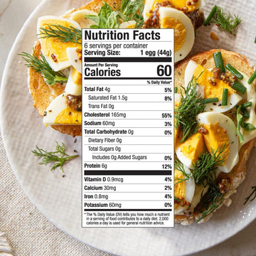 Vital Farms Organic Pasture-Raised Hard-Boiled Eggs Resealable Bag, 6 Ct