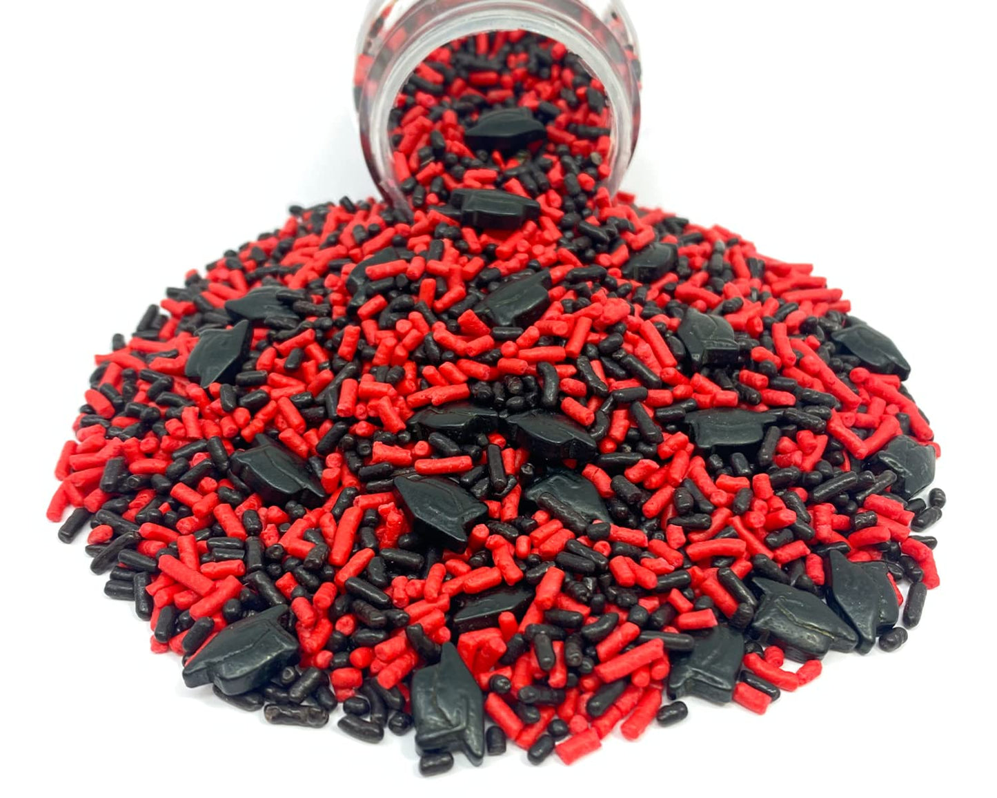 Mystic Sprinkles Graduation Day Sprinkles Mixes (Graduation Day! Red & Black Sprinkle Mix 3.8Oz)