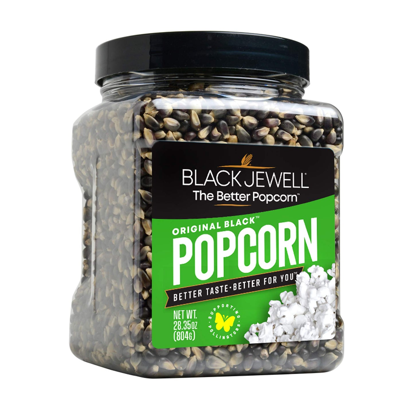 Black Jewell Hulless Popcorn, Original Black Kernels for Popping. Pops White, Non-GMO, Heirloom, All Natural Snack with Antioxid