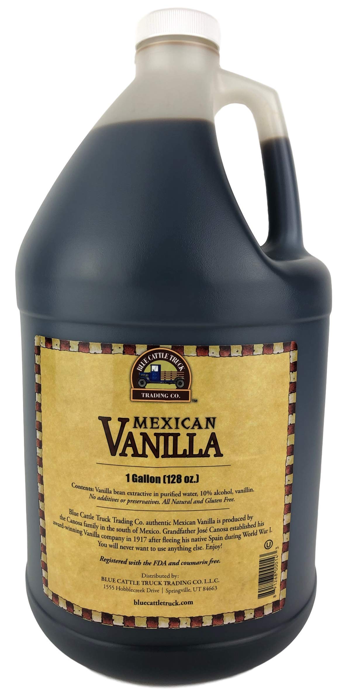 Blue Cattle Truck Trading Co. Gourmet Mexican Vanilla Extract, 1 Gallon, 128 Ounce