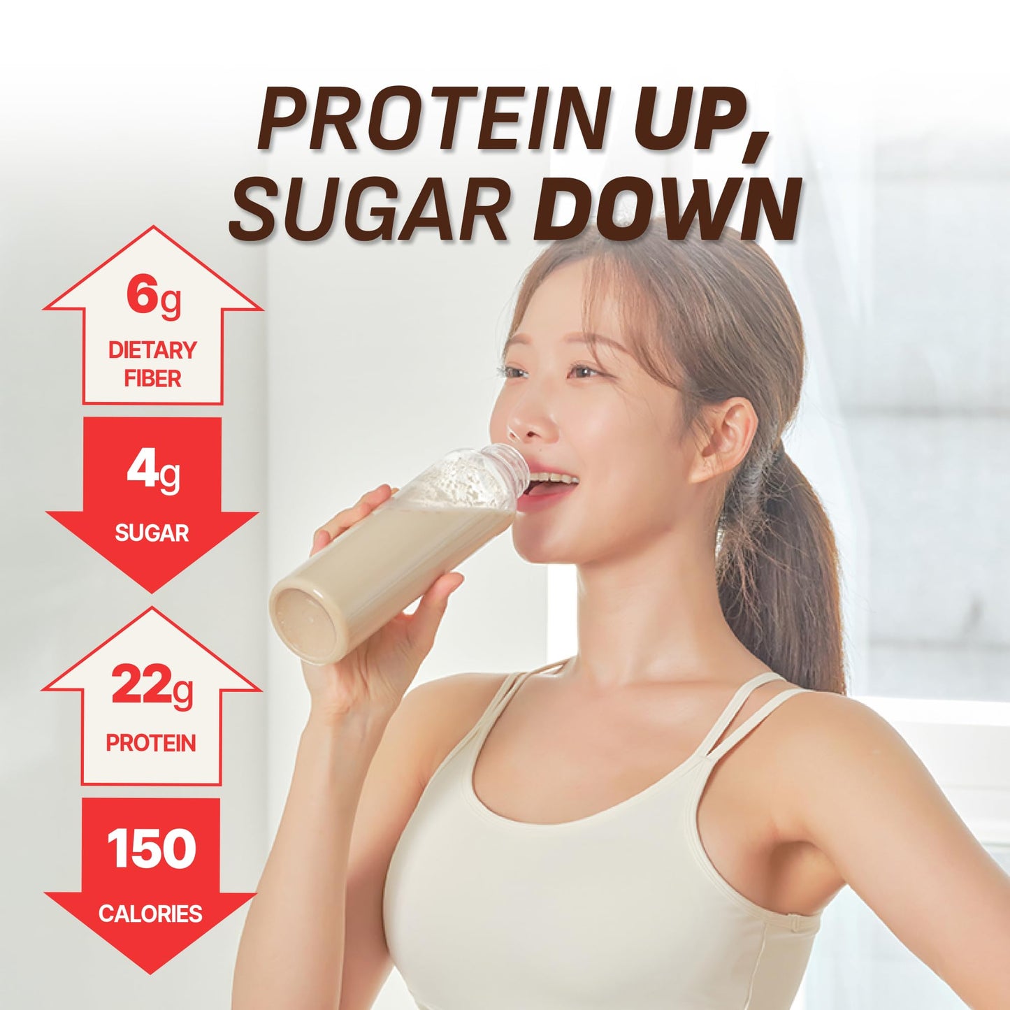 FLIMEAL Chocolate Protein Shake, 22g Protein, Low Sugar, Keto-Friendly, 1.59oz, 7 Packs with Crunchy Protein Balls