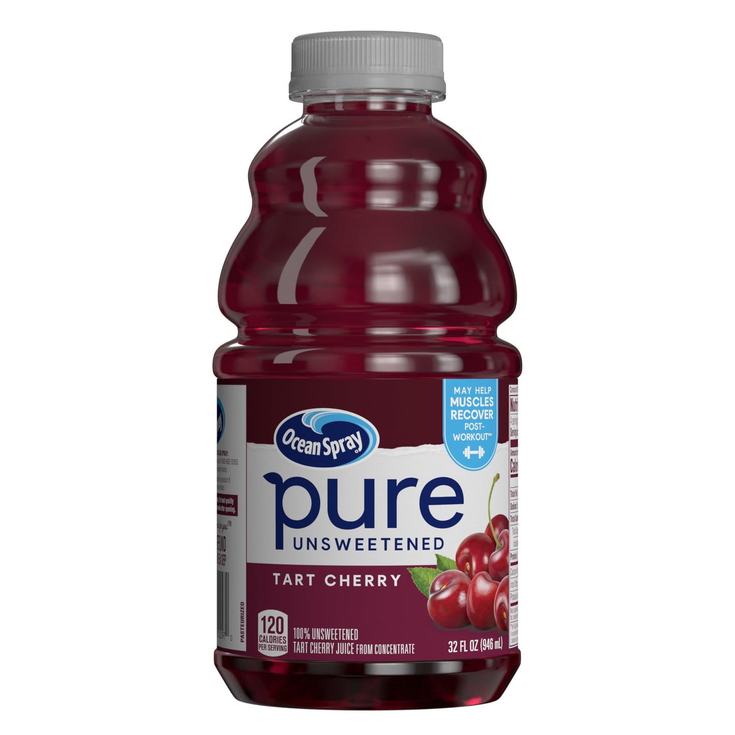 Ocean Spray Pure Unsweetened Tart Cherry, 100% Tart Cherry Juice, 32 Fl Oz Bottle