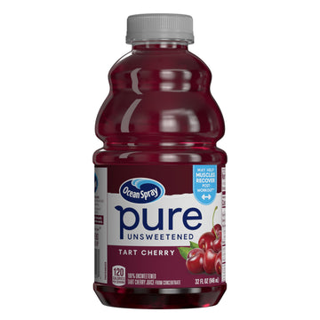 Ocean Spray Pure Unsweetened Tart Cherry, 100% Tart Cherry Juice, 32 Fl Oz Bottle