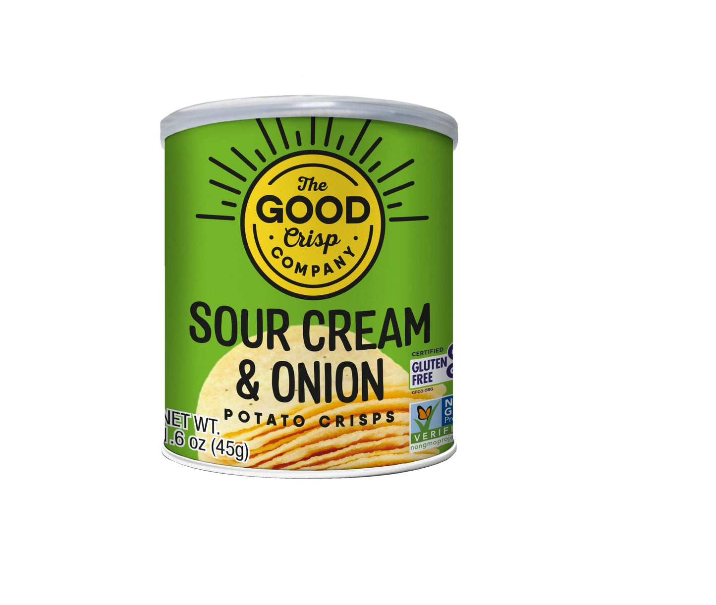 The Good Crisp Company, Good Crisps Minis (Sour Cream And Onion, 1.6 Ounce, Pack Of 12) Non-Gmo, Allergen Friendly, Potato Chip Snack Pack, Gluten Free Snacks