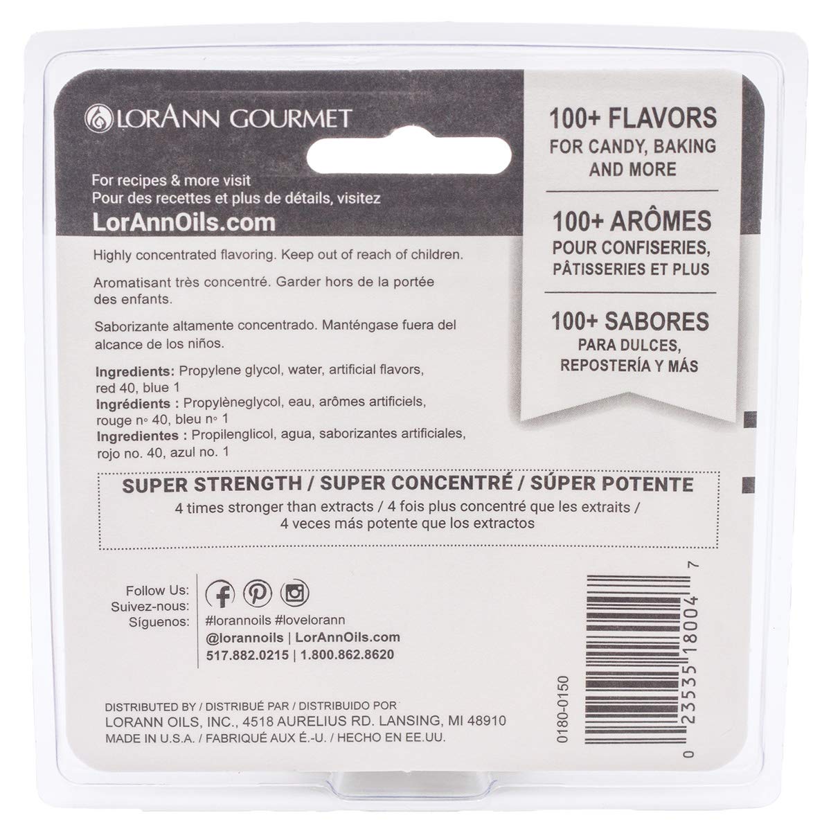 LorAnn Grape SS Flavor, 1 dram bottle (.0125 fl oz - 3.7ml - 1 teaspoon) -Twin pack Blistered