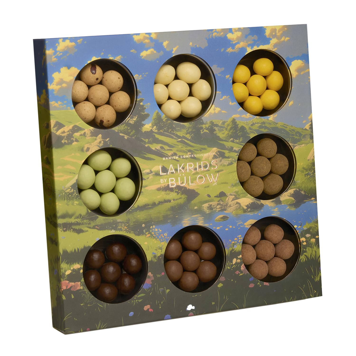 LAKRIDS BY BLOW - Spring Selection Box - 12.4 oz - Chocolate Covered Gourmet Licorice - Limited Edition Designed by Magnus Groth
