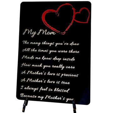 Mother Poem Gift Plaque For Mom From Daughter Or Son With A Stand (5 X 7 Inches) Perfect For Motheras Day Valentineas Day Or A B