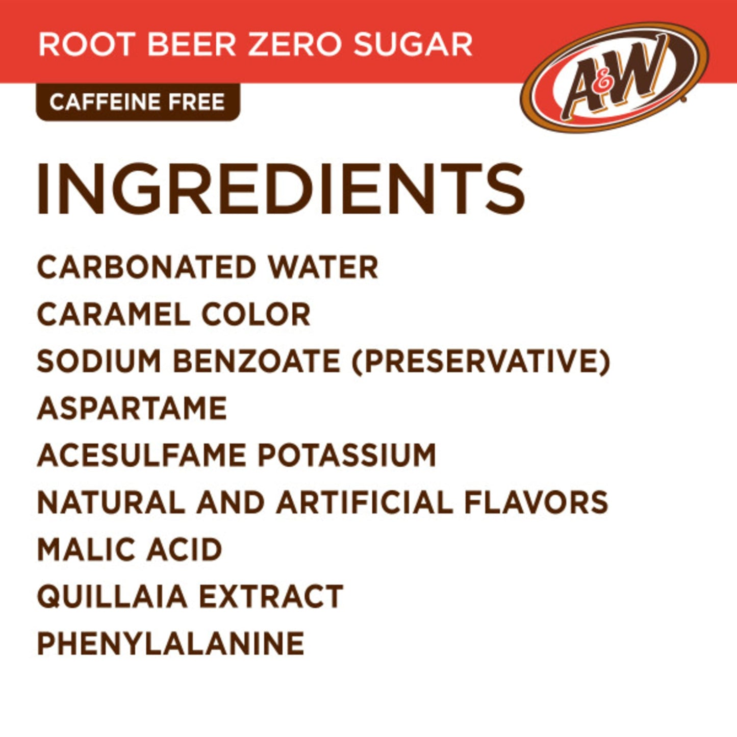 A&W Zero Sugar Root malt-inspired Soda  .5 L bottles  6 pack