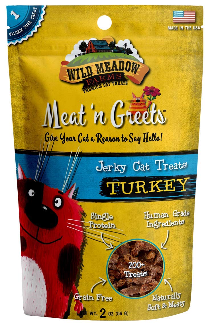 Wild Meadow Farms - Cat Treats - Meat 'N Greets - Soft Jerky Treats With Real Meat, High Protein, Grain-Free, Perfect For Traini