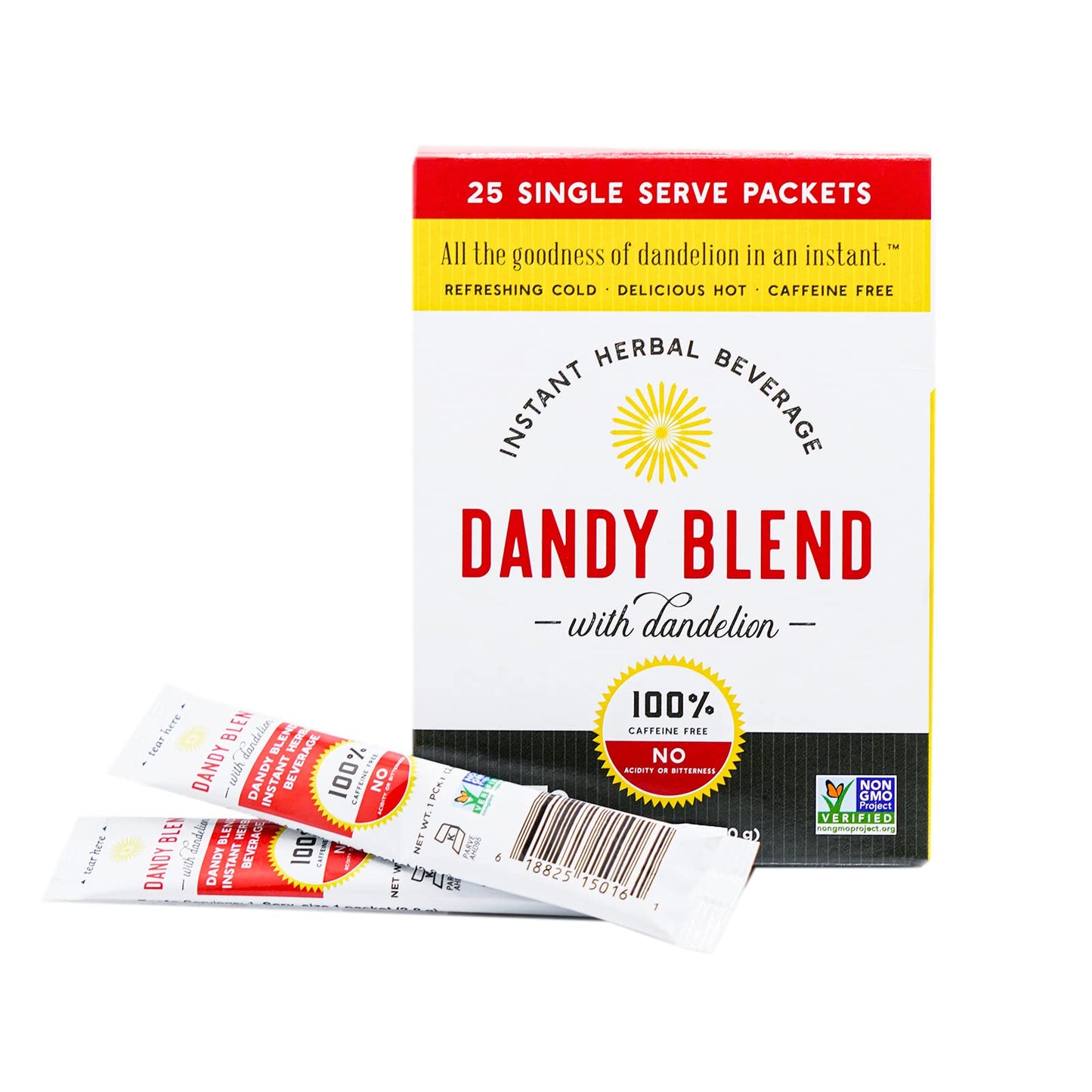 Dandy Blend Instant Herbal Beverage, 25 Single Servings, 2.5 oz Box, Coffee Substitute