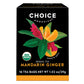 Choice Organic Teas Mandarin Ginger Herbal Tea - 96 Tea Bags (Pack of 6) - Organic, Caffeine-Free