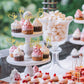 Hengmerry 35 PCS Glitter Diamond Ring Cupcake Toppers, 2.5x3.5, Bamboo, Gold for Bridal Shower Wedding Engagement Party
