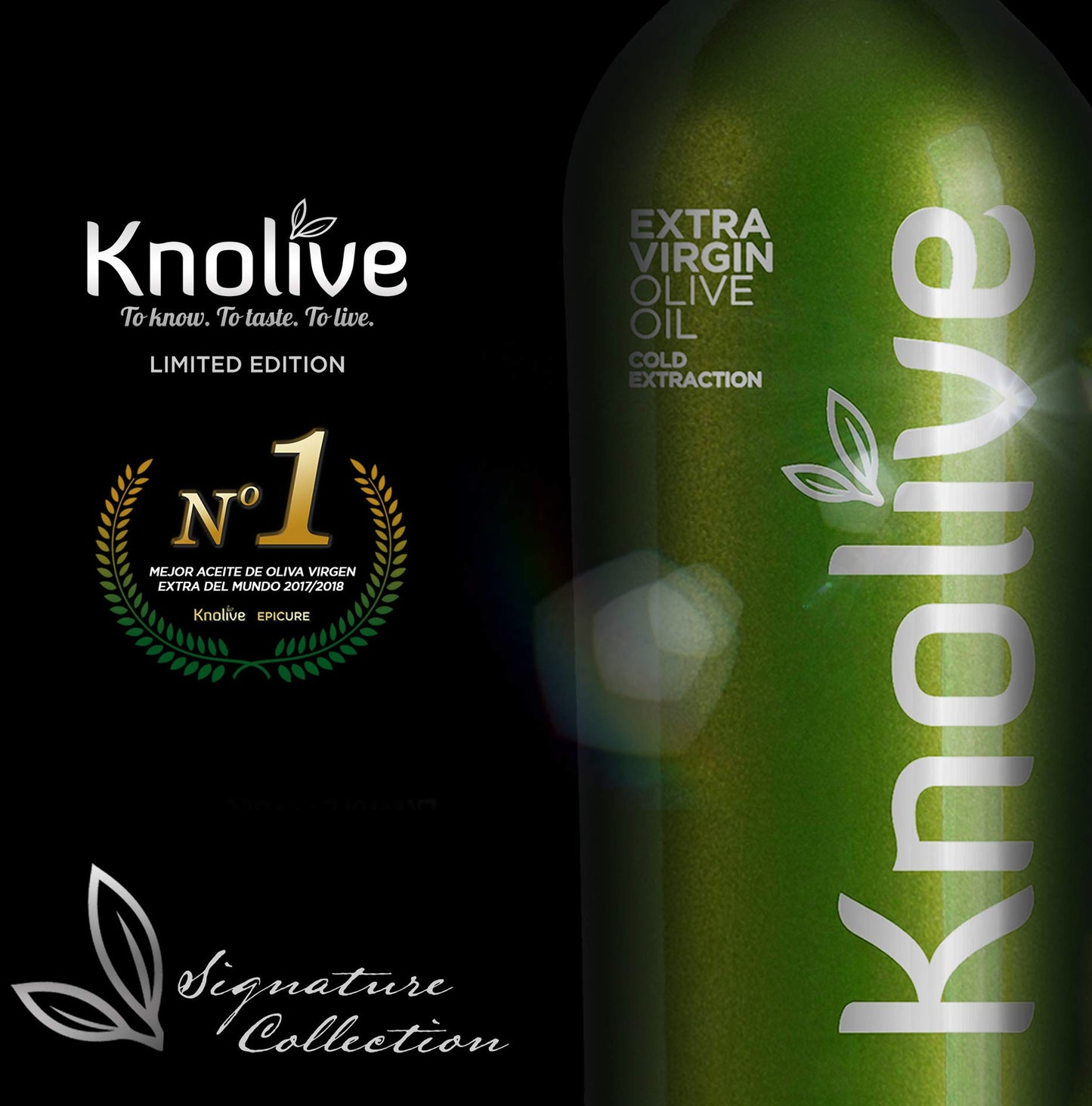 Knolive Extra Virgin Olive Oil | Award-Winning Spanish EVOO | First Cold Pressed | 16.9 fl oz (500 ml) | Fresh Harvest 2019/2020