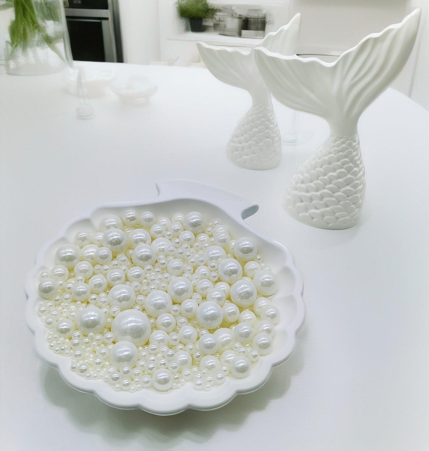 Edible White Sugar Pearls Sprinkles Candy Mix Size Pearls Cake Decorations Cupcake Toppers Cookie Decorating Perfect For Wedding