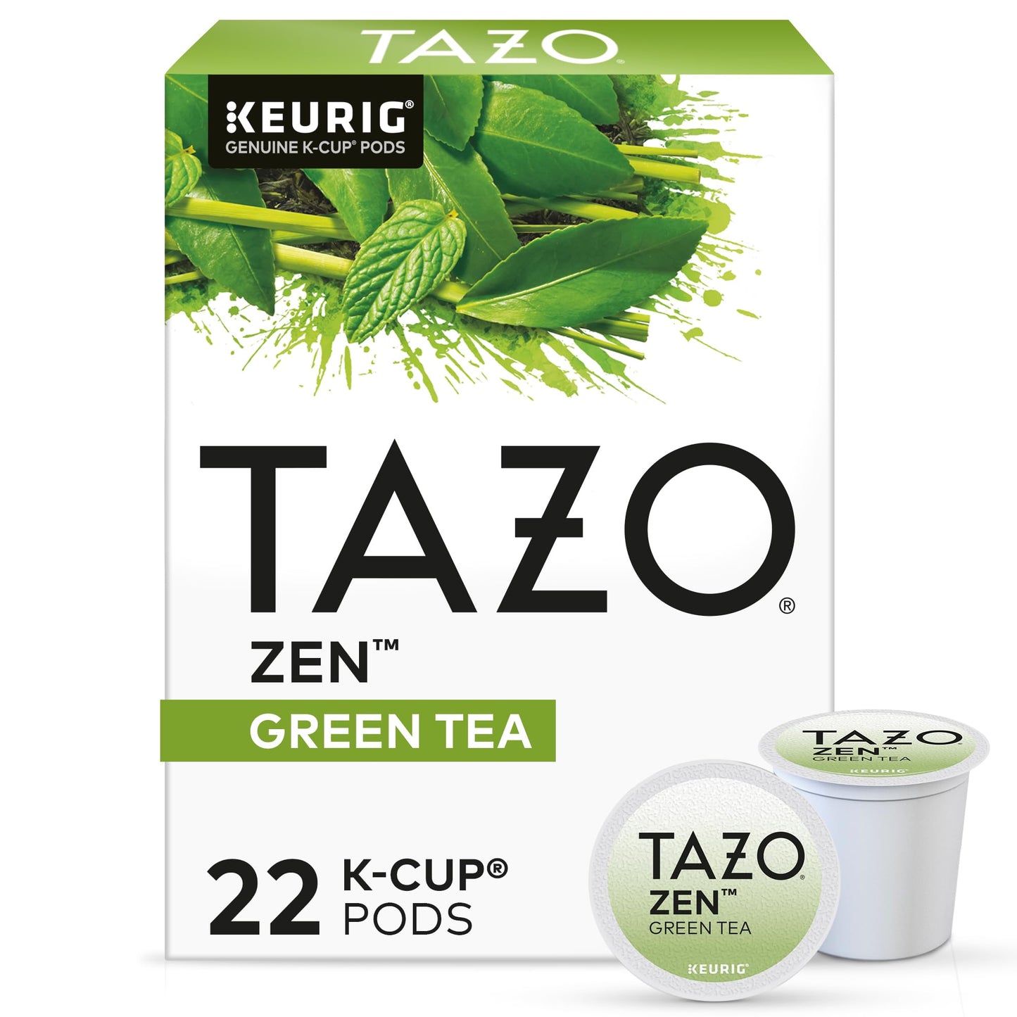 TAZO Green Tea K-Cups, Zen Flavor, 22 Pods, 22 Count, Model 68374886