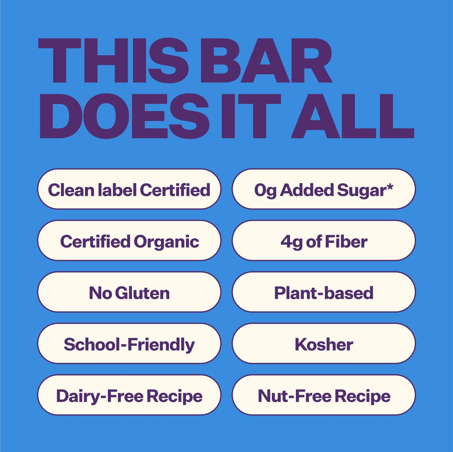 Yumi Organic Toddler Snacks Bars - Gluten-Free  No Added Sugar  7+ Vegetables  Soft-Baked Crust Yumi Bars  Healthy Toddler Organic Snacks - School Safe and for Lunch Boxes  Blueberry & Purple Carrot (30ct.)