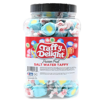 Taffy Delight Salt Water Taffy (16oz, Passion Fruit)
