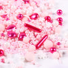 Pink Sprinkles For Cake Decorating, Pink Pearl Sprinkles, Metallic Sprinkle Mix For Cupcakes, Macaron, Ice Cream, And Cookies(12