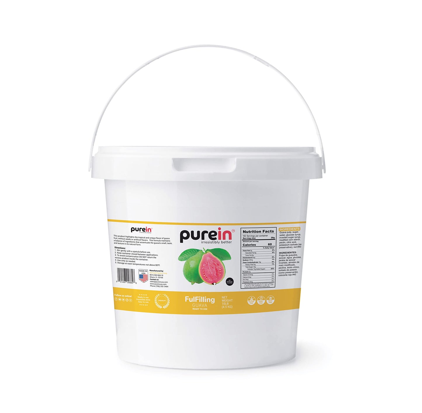 Guava Filling Cake and Pastry Filling- 10 LB Bucket