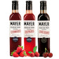 Mayer Strawberry Raspberry Sour Cherry Syrups, 16.9 Fl Oz (Pack of 3), Vegan, Gluten Free, No Artificial Additives