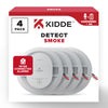 Kidde Hardwired Smoke Detector, Aa Battery Backup, Interconnectable, Led Warning Light Indicators, 4 Pack