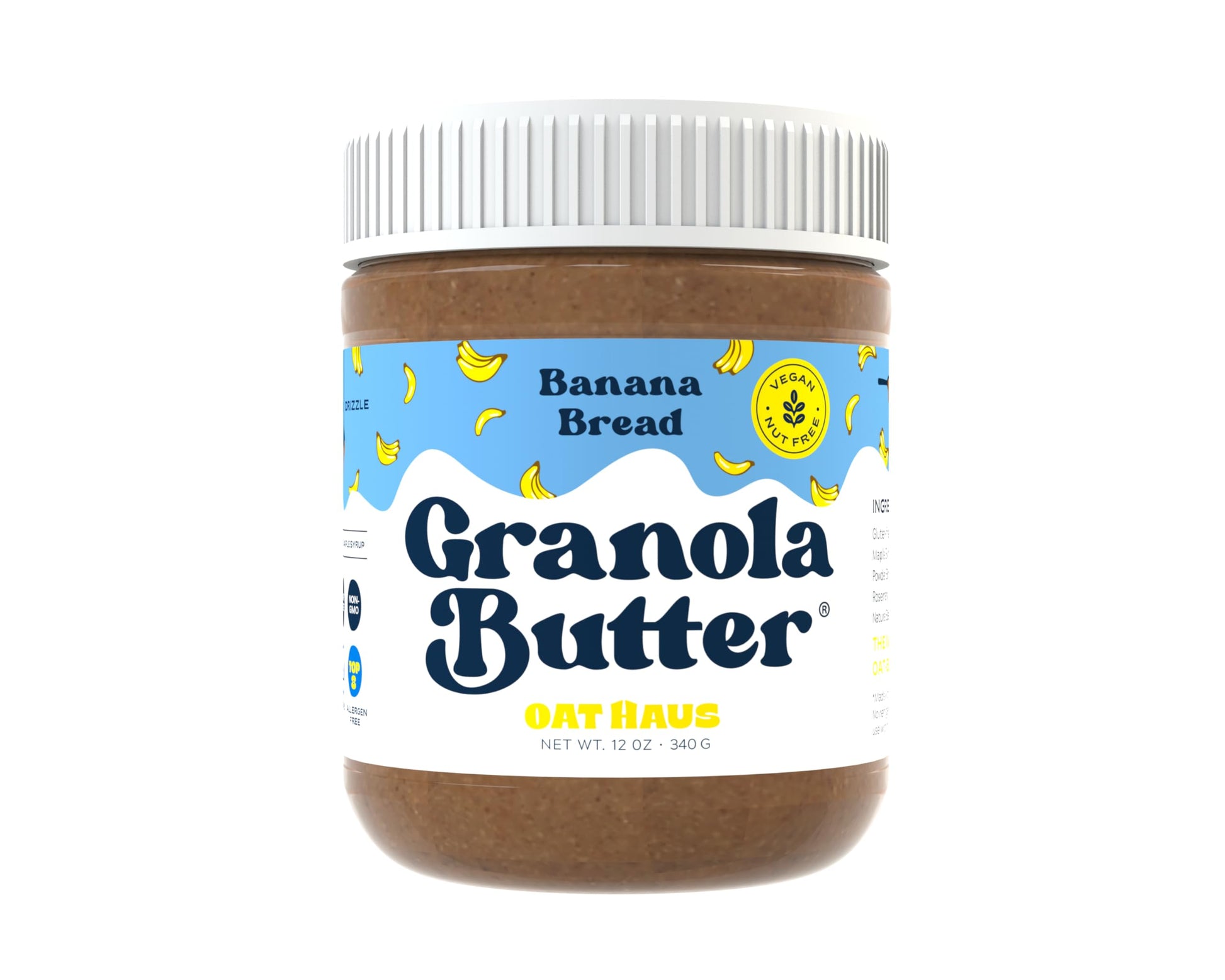 Kween Oat Haus Banana Bread Granola Butter | Peanut-Free, Almond (Tree-Nut) Free, & School-Safe (Top 8 Allergen Free) | Cookie B