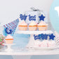 Gyufise 24Pcs Baby Shower Boy Cupcake Toppers Glitter Star Moon Sweet Baby Boy Cupcake Picks Baby Shower Boys Birthday Party Cak