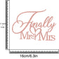 Finally Mr & Mrs Cake Topper,Wedding Anniversary Bridal Shower Party Decorations,Romantic Wedding Party Decorative Cake Toppers
