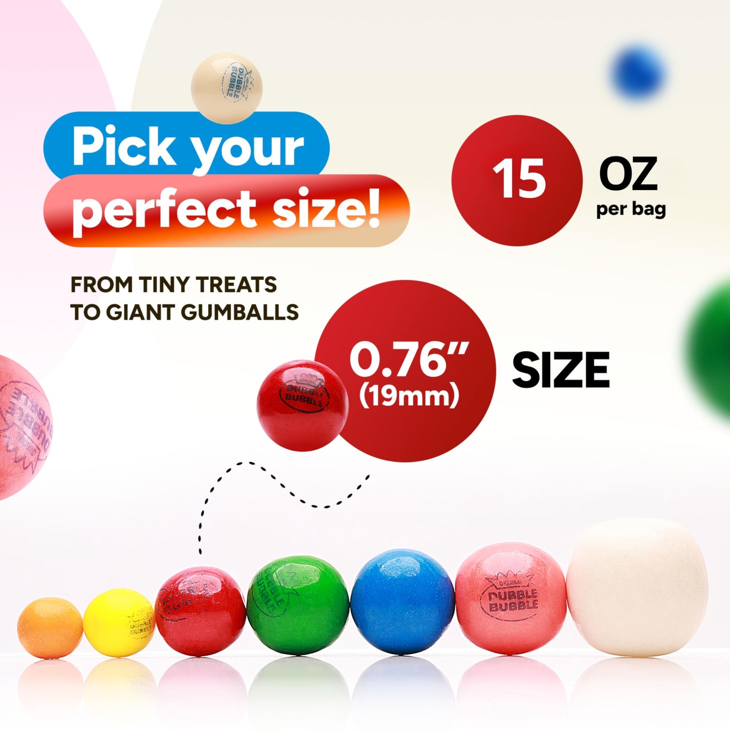 Crafty Confections Gumballs – Mixed Fruit Flavored Chewing Gum, 15 OZ, 105 Count, Multicolor, Ideal for Parties and