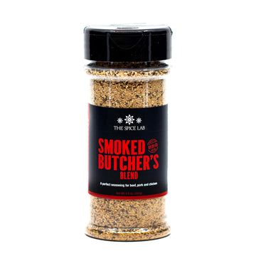 The Spice Lab Smoked Salt & Pepper Butchers Blend BBQ Rub - 5.9 oz Shaker - Kosher, All-Natural, Non-GMO
