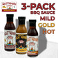 Lems Meat Varnish BBQ Sauce - Gluten Free, Award Winning, 15 oz Bottle, Variety Pack of 3