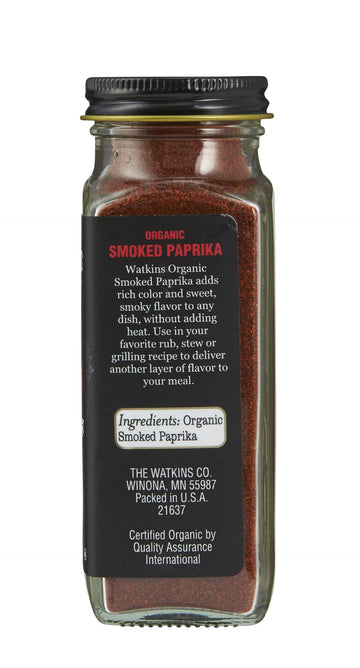 Watkins Gourmet Organic Smoked Paprika Spice Jar, 2.4 oz, Pack of 3