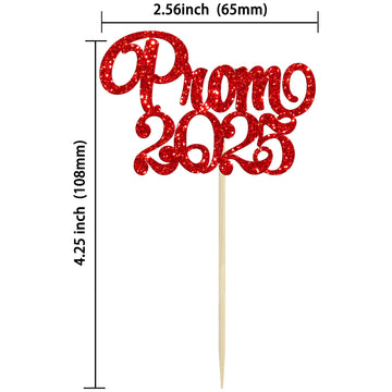 Gyufise 24Pcs Prom 2025 Cupcake Toppers 2025 Graduation Cupcake Picks 2025 Graduation Class Of 2025 Cake Decorations For Graduat