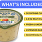 30 Count | Salad Dressing Dipping Sauce Portion Cups | Single Serve Packets (Caesar Dressing)
