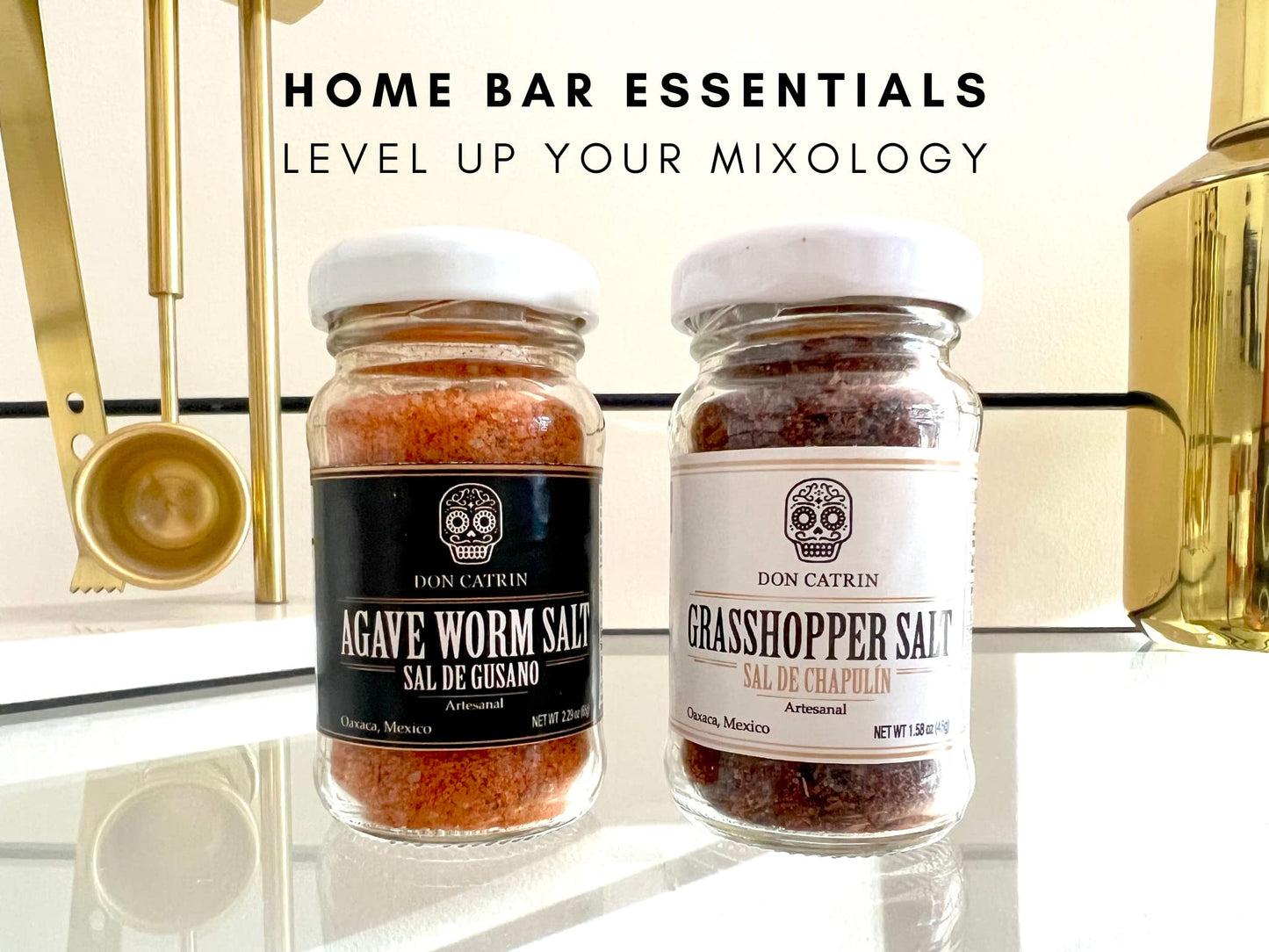 Don Catrin Sal de Gusano Agave Worm Salt - Premium Gourmet Salt with Maguey Worms - 65g (2.29 oz) - Gift Box - Made in Oaxaca