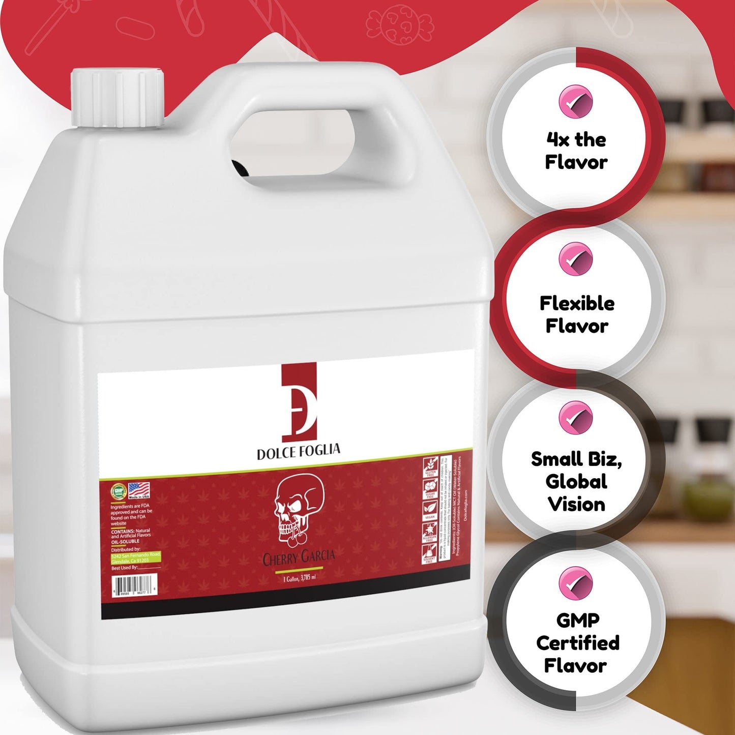 Dolce Foglia (Cherry, Gallon) - Restaurant & Manufacturing Size
