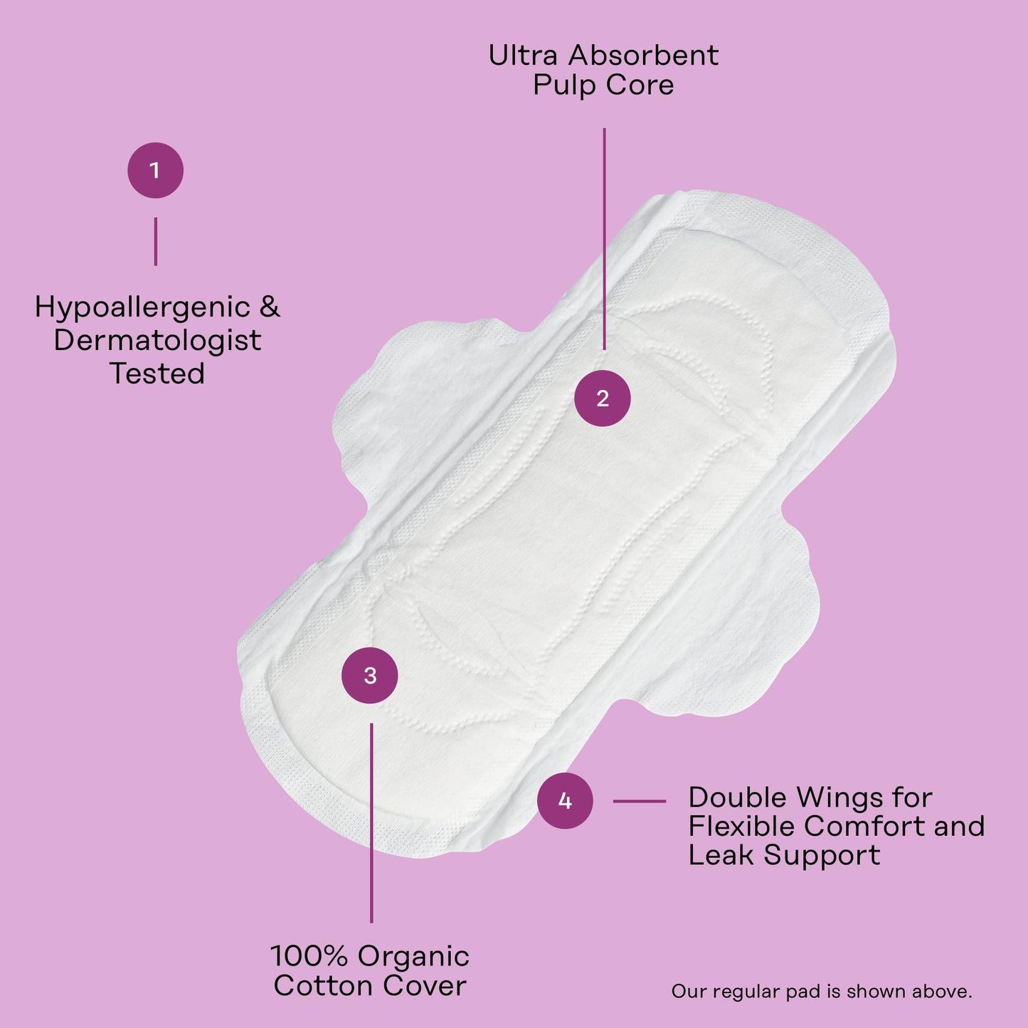The Honey Pot Company - Herbal Sanitary Pads For Women - Regular Flow W/Wings - Infused W/Essential Oils For Cooling Effect & Organic Cotton Cover - Feminine Care - 20 Ct