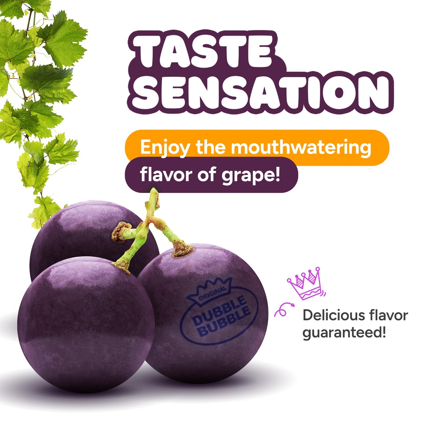 Gumballs For Gumball Machine - 1 Inch Large Gumballs - Grape Flavored Bubble Gum Purple Gumballs - Kids Gum - Bulk Gum Balls 1.7