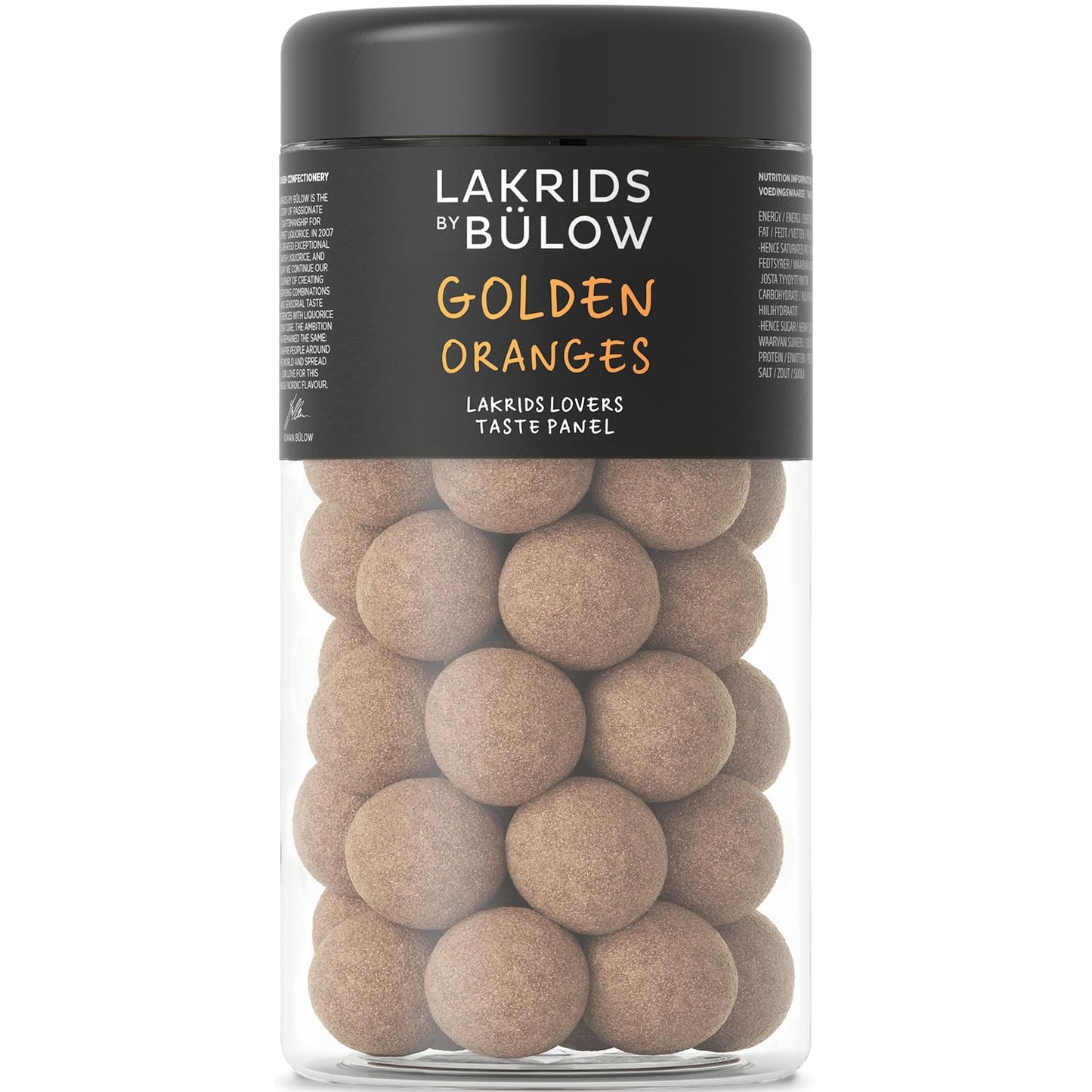 LAKRIDS BY BLOW - Golden Oranges - 10.4 oz - Chocolate Covered Gourmet Licorice - Black Licorice with Caramelized Dulce Chocolat