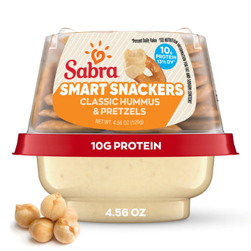 Sabra Snackers Classic Hummus with Pretzels, Individual Hummus Cup for On the Go Snacks, 4.56 Oz