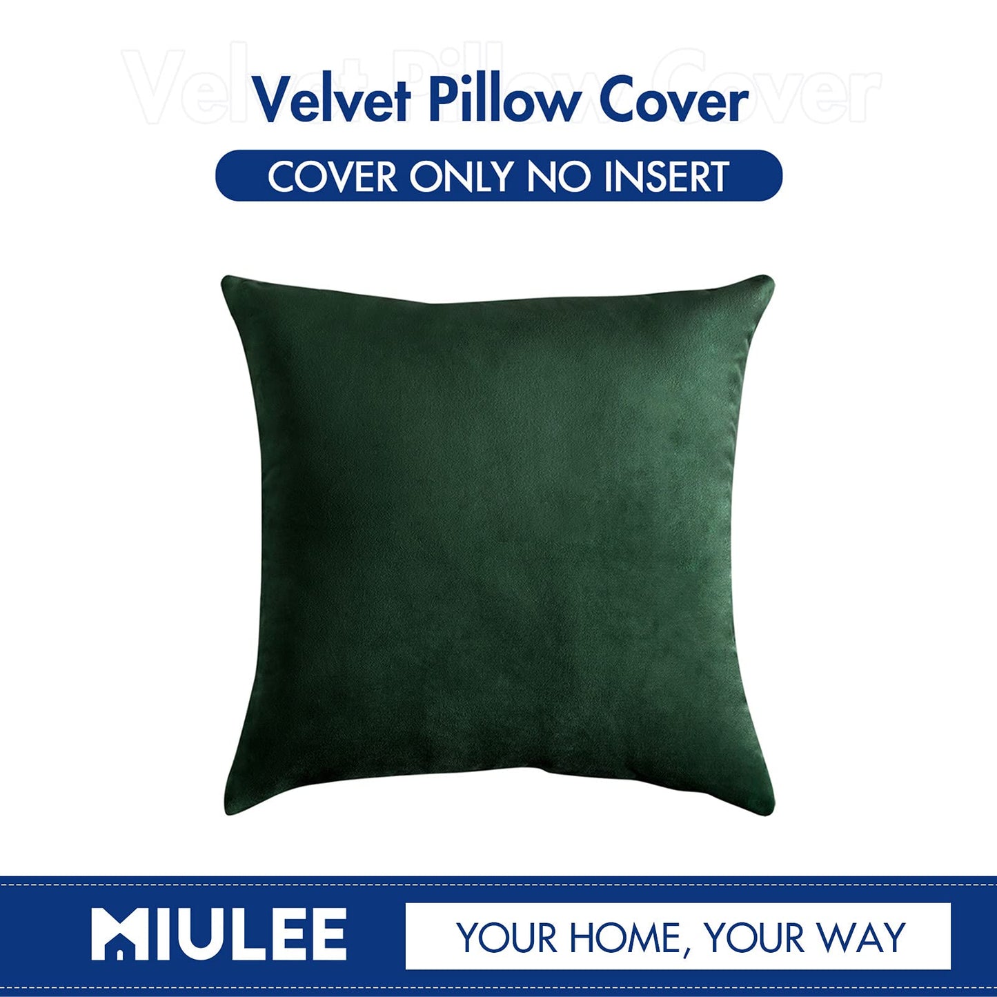 Miulee Velvet Soft Soild Decorative Square Throw Pillow Cover Cushion Case For Sofa Bedroom Car 24 X 24 Inch 60 X 60 Cm