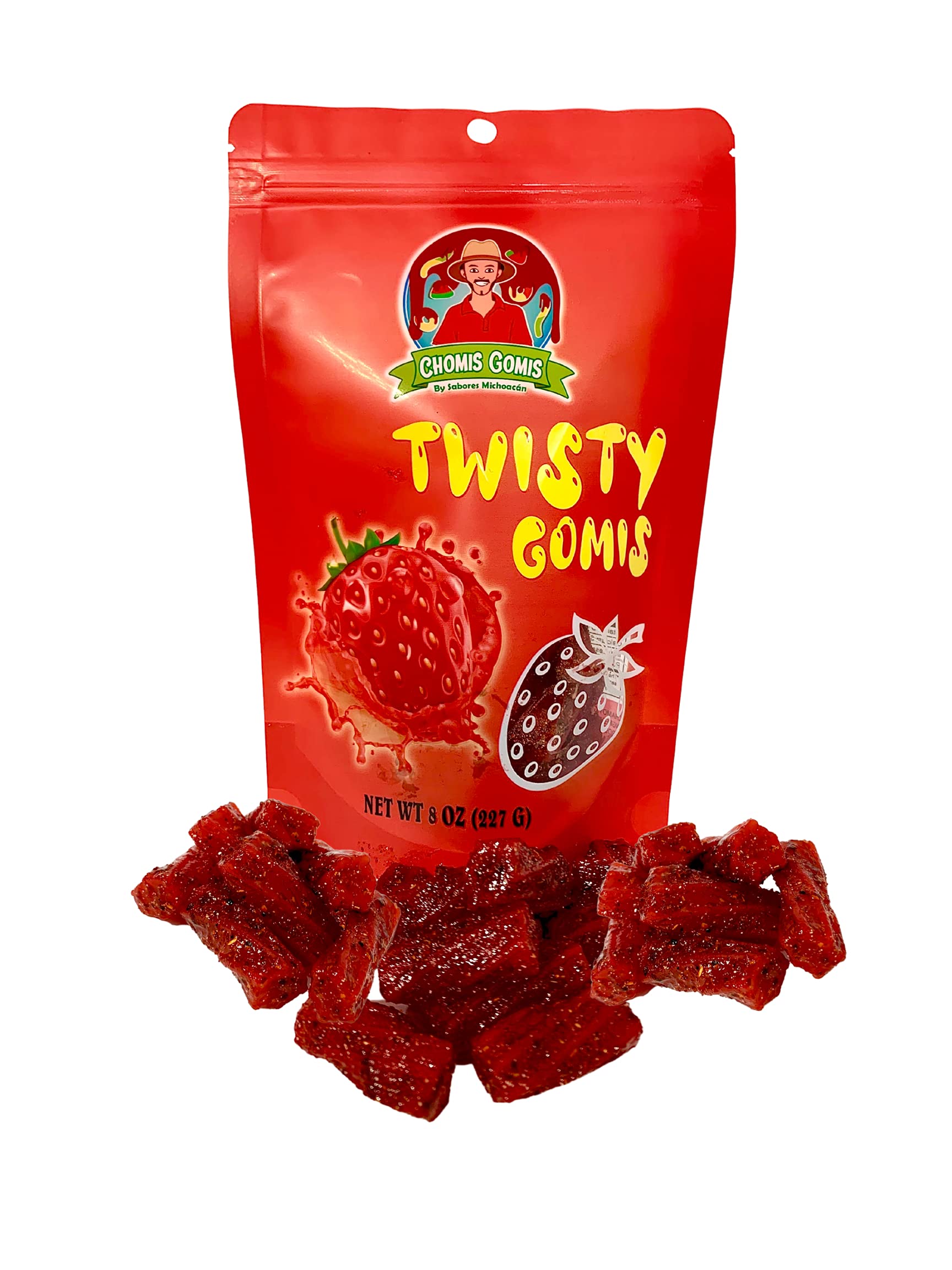 Chomis Gomis Candy Chamoy Gummy - Strawberry Flavor, 8 Ounce (Pack of 1)